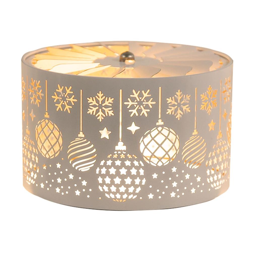 Aroma Silhouette White & Gold Baubles Carousel Shade £11.69